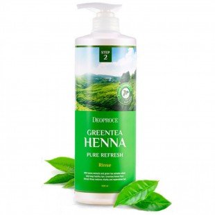 DEOPROCE Greentea Henna Pure Refresh Rinse/ Бальзам для волос с зеленым чаем и хной 1л