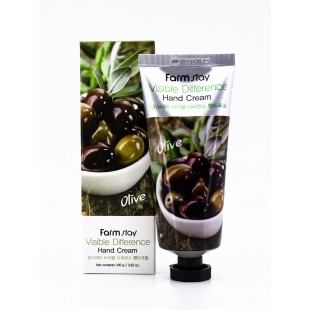  FARMSTAY Visible Differerce Hand Cream Olive/Крем для рук с экстрактом оливы 100 мл.