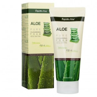 FARMSTAY Aloe Pure Cleansing Foam/Пенка для умывания с экстрактом алоэ 180 мл. 