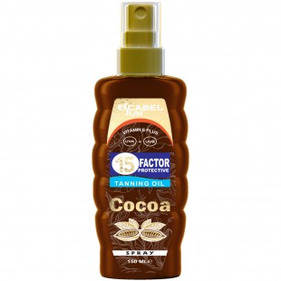 ESCABEL Tanning Oil Cocoa SPF 15/Масло для загара с витамином Е и маслом какао SPF 15 150 мл.