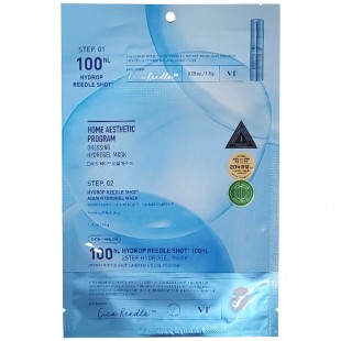 VT COSMETICS Hydrop HL Reedle Shot 100 2Step Hydrogel Mask/Гидрогелевая маска с микроиглами и гиалуроновой кислотой 1,5 г/33 г.