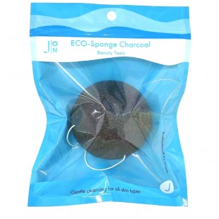 J:ON ECO-Sponge Charcoal Beauty Tools/Очищающий спонж конняку с древесным углем