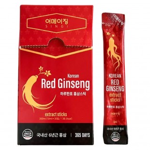 SINGI 6 Year Old Korean Red Ginseng/Сироп с красным женьшенем 30 стиков.