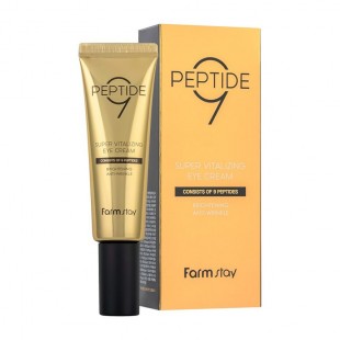 FARMSTAY 9 Peptide Super Vitalizing Eye Cream/Крем для кожи вокруг глаз с комплексом пептидов 50 мл.