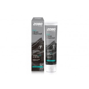 DENTAL CLINIC 2080 Pure Black Clean Charcoal/ Зубная паста уголь и мята 120гр