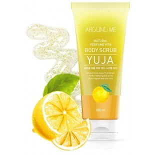 WELCOS Around Me Natural Perfume Vita Body Scrub Yuja/Скраб для тела с экстрактом юдзу 200 мл.