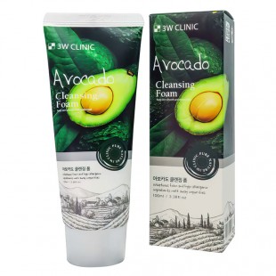 3W CLINIC Avocado Cleansing Foam/Пенка для умывания с экстрактом авокадо 100 мл.
