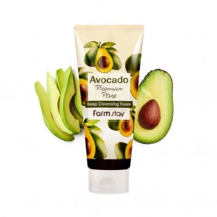 FARMSTAY Avocado Premium Pore Deep Cleansing Foam/Пенка для умывания с авокадо 180 мл.