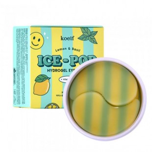 KOELF Lemon & Basil Ice Pop Hydrogel Eye Mask/Патчи гидрогелевые с лимоном и базиликом 60 шт./30 пар