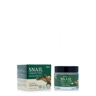 EKEL Snail Ampoule Cream/Крем для лица с муцином улитки 70 мл.
