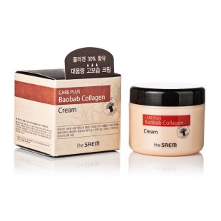THE SAEM Care Plus Baobab Collagen Cream/Крем с коллагеном и экстрактом баобаба 100 мл.
