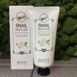 JIGOTT Snail Moisture Foot Cream/Крем для ног с муцином улитки 100 мл.