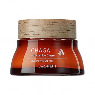 THE SAEM Chaga Anti-Wrinkle Cream /Омолаживающий крем с ферментированным экстрактом древесного гриба чага 60 мл.